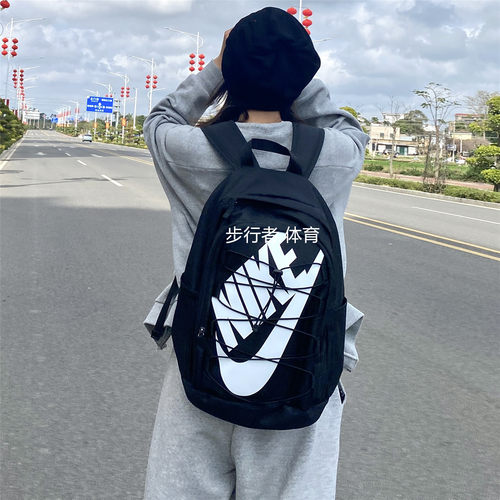 户外大白标志男女书包双肩背包