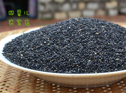 妈妈炒的熟黑芝麻 打芝麻糊农家土特产 炒芝麻无染色250g