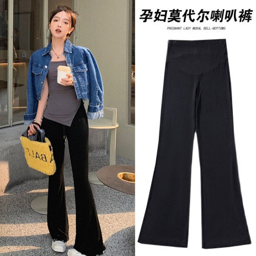 孕妇莫代尔阔腿裤夏季外穿打底裤