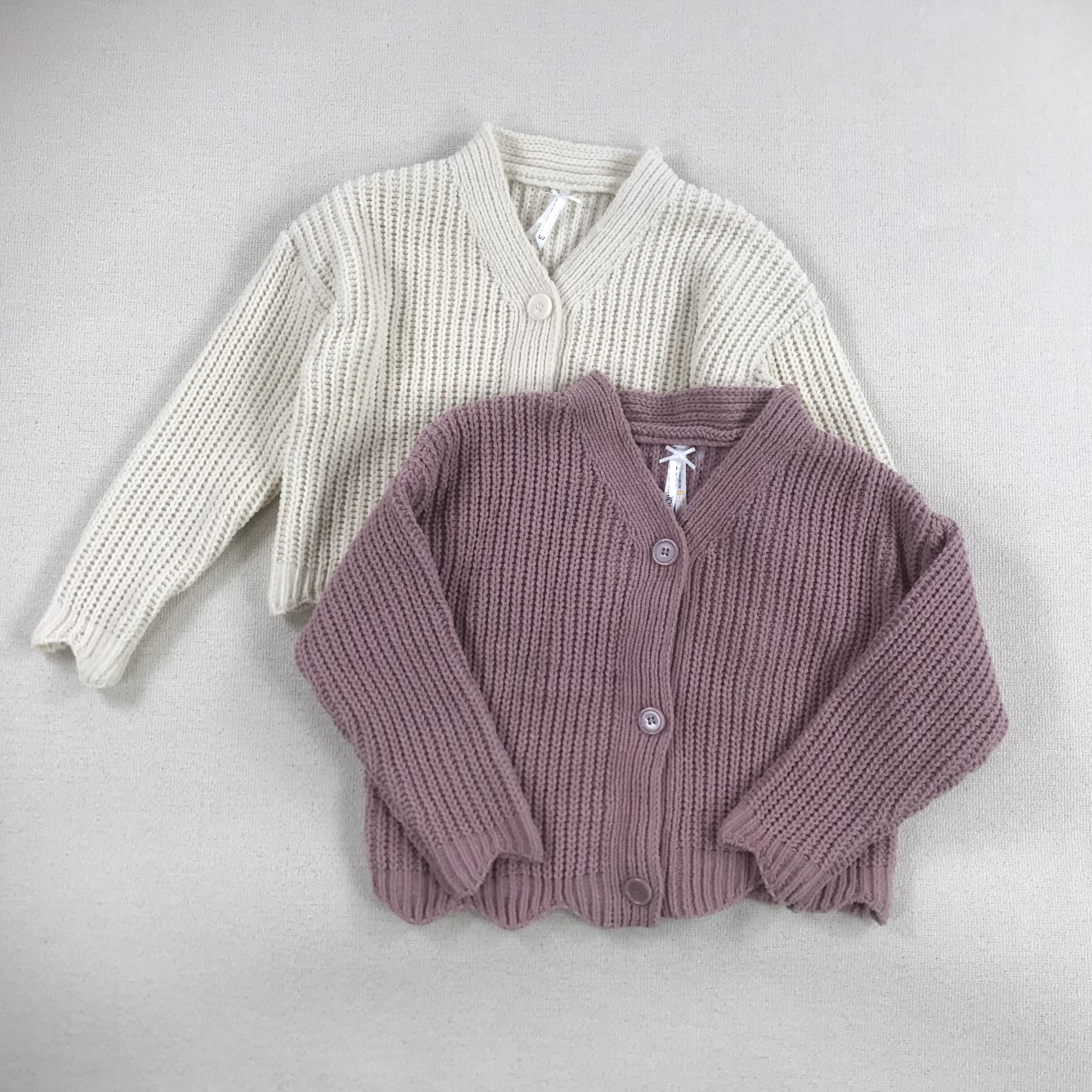 外贸童装女孩针织雪尼尔外套