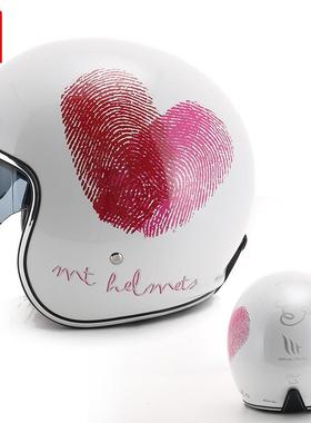 西班18666牙M头T摩托车复古盔电动车哈雷机车/半盔4男女夏3季安全