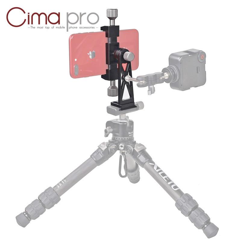 熙熙CP-3夹円C金P3旋转全属直手机横竖拍播三脚架固定夹视频桌面