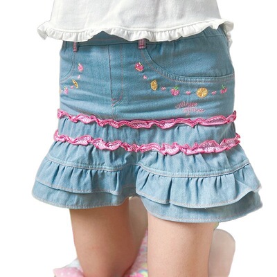 现货钢琴家牛仔半身裙 mp日系公主风蛋糕裙软妹刺绣可爱短裙