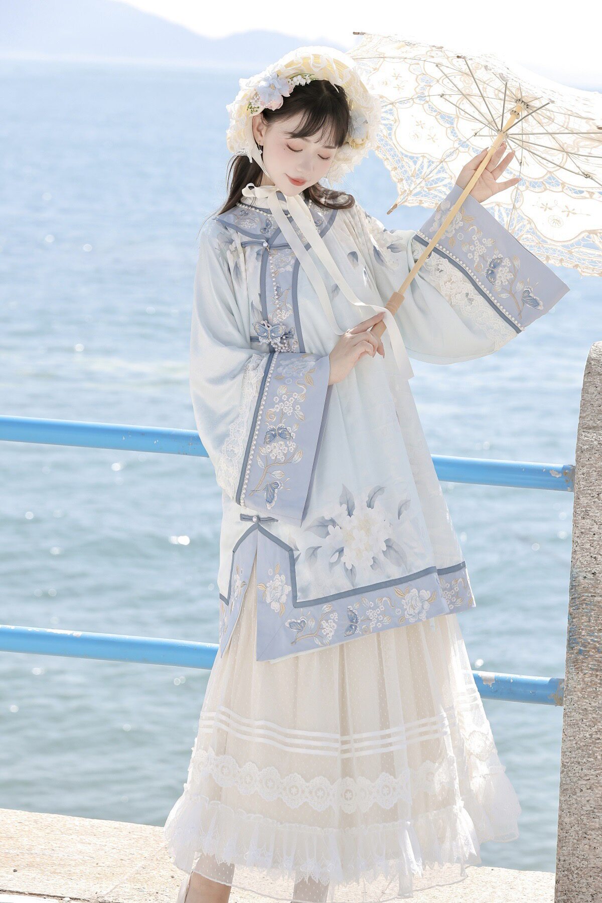 [琼花房]晚清古装清代汉女斜襟立领长衫上衣半身裙旗袍汉服新中式