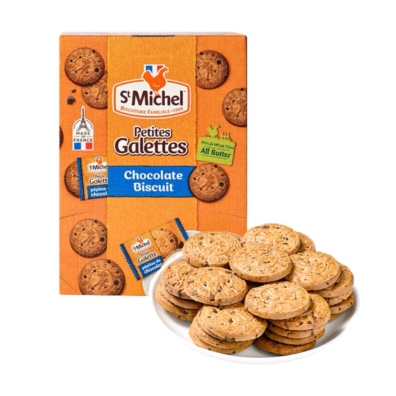 山姆正品代购 StMichel 法国进口 巧克力饼干700克