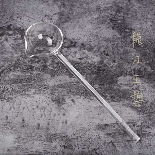 玻璃手工尖嘴汤勺分茶勺防滴漏耐高温抗酸碱酒提子斜嘴舀水勺包邮 - 封面