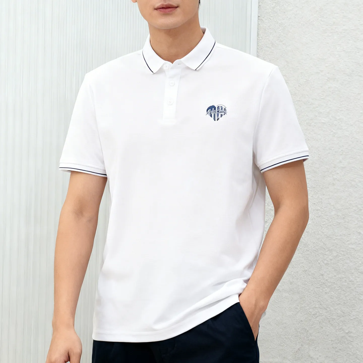 夏季珠地棉男短袖POLO衫翻领Polo衫