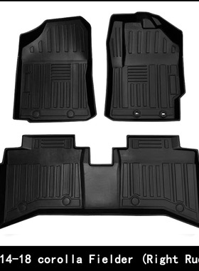 适用于14-18款丰田corolla Fielder汽车脚垫右舵TPE环保脚垫外贸