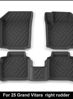 适用于25款铃木Suzuki Grand Vitara汽车脚垫右舵TPE后备箱垫外贸