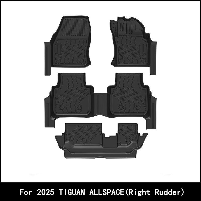 适用于25年大众TIGUAN ALLSPACE汽车脚垫右舵TPE环保防水地垫外贸
