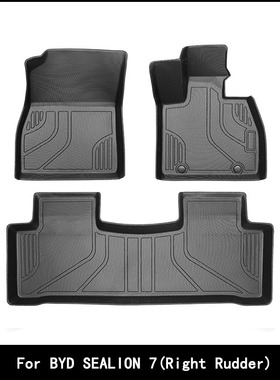 适用于BYD SEALION 7比亚迪海狮07汽车脚垫右舵TPE环保尾箱垫外贸