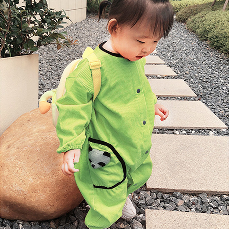 寶寶罩衣秋冬燈芯絨連體爬行衣防髒小孩爬爬服純棉條絨男女童哈衣在類目 童裝/嬰兒裝/親子裝, 反穿衣/罩衣中 - 來自Buy2taobao.com提供專業的淘寶代購服務