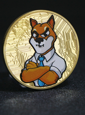 柴犬烤漆纪念币徽章浮雕