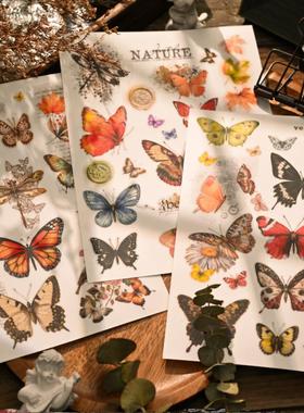茱迪手工大张 3片装 蝴蝶BUTTERFLY 刮刮乐布用转印素材RUB ON