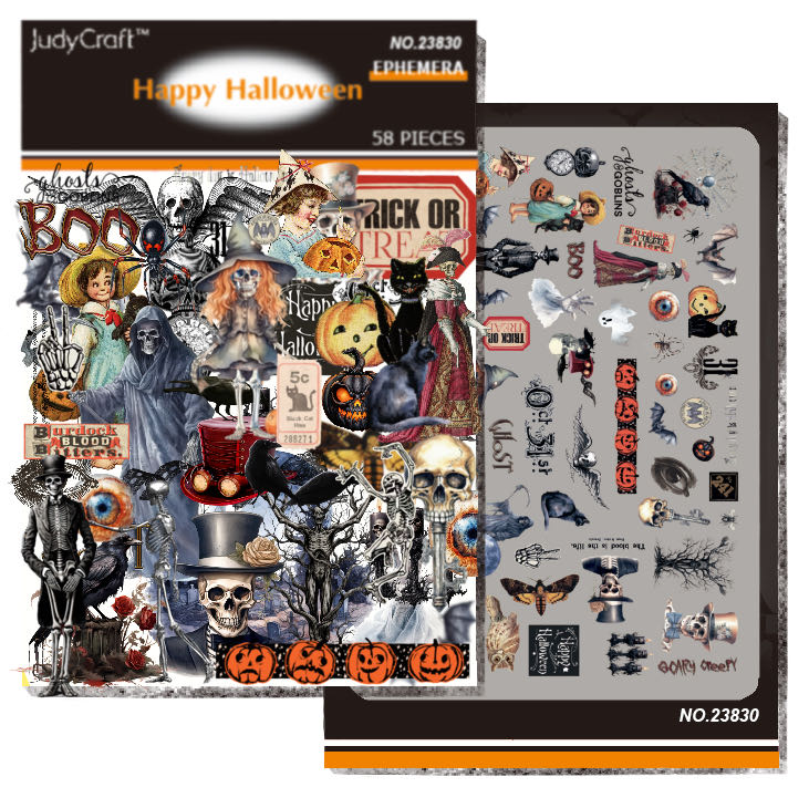 茱迪手工  新款 万圣节 Halloween chic 贴纸 带背胶 ephemera 文具电教/文化用品/商务用品 和纸胶带 原图主图