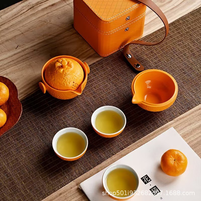 陶瓷旅行茶具便捷式快客杯功夫丑旅行茶具