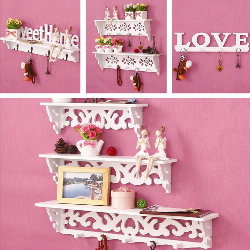 墙上置物架墙壁装饰卧室墙面壁挂架创意田园一字隔板搁板免打孔在类目 住宅家具, 架类, 搁板/置物架中 - 来自Buy2taobao.com提供专业的淘宝代购服务