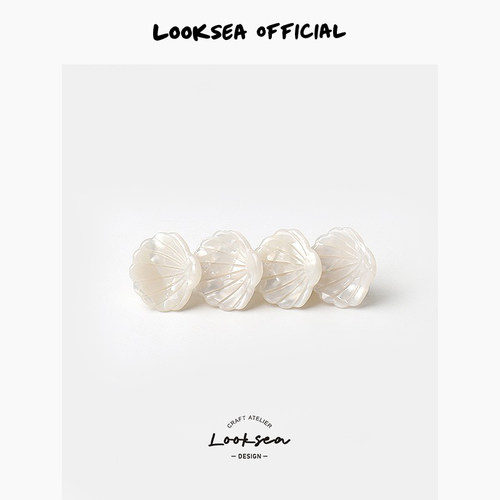 Looksea official甜美贝壳气质刘海碎发夹女孩原创设计侧边夹发饰