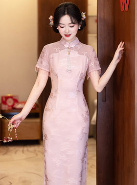 L新中式改良旗袍新娘新款敬酒服订婚礼服领证登记女年轻款日常