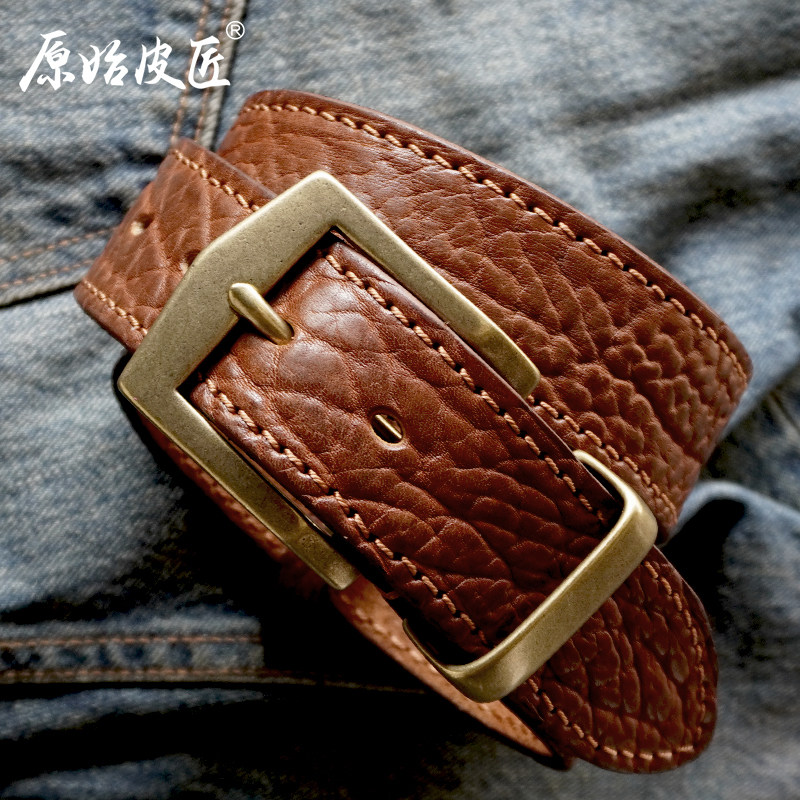 腰带原始皮匠真皮针扣5mm加厚