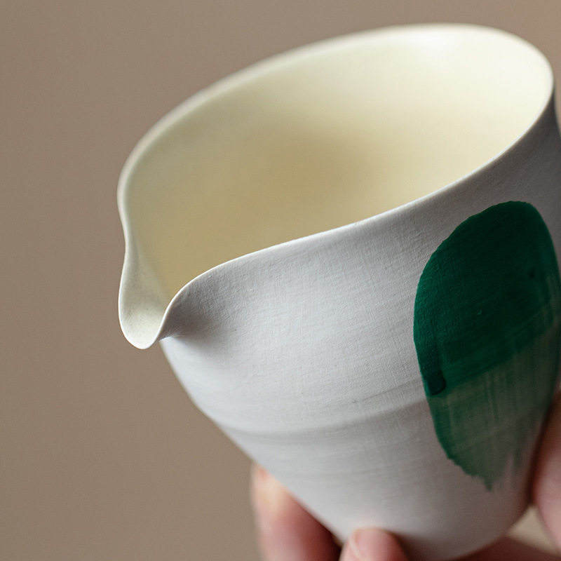 侘寂风粉引白水抹绿公道杯 轻奢复古陶瓷公杯匀杯功夫茶具分茶器,餐饮具,公道杯,淘宝优惠券,粉丝福利购,淘宝优惠卷