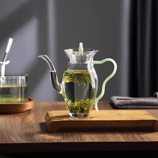 日式耐高温玻璃壶水仙茶壶家用冷泡茶专用泡茶壶春季绿茶壶手执壶