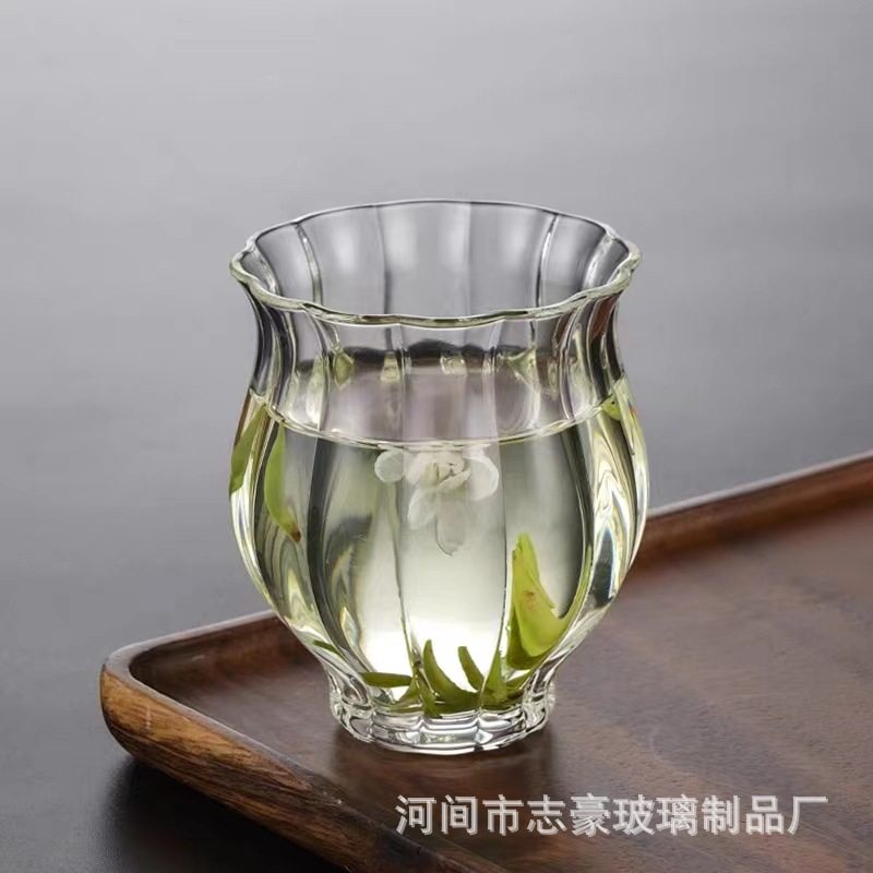 玻璃水仙主人杯品茗杯透明水杯单杯小品杯茶杯加厚玻璃杯花朵杯,餐饮具,茶杯,淘宝优惠券,粉丝福利购,淘宝优惠卷