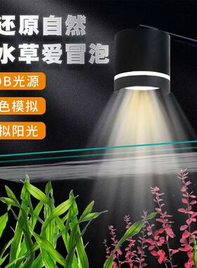 鑫的鱼缸水草灯水族led海缸照明灯发色小筒灯COB透镜变色灯