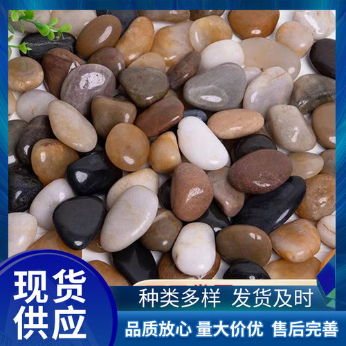 五彩精抛鹅卵石工程铺路雨花石园林造景鱼缸花盆装饰天然鹅卵石