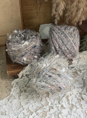 咿唔手混线-灰色系浅棕复古风钩针棒针编织毛线手工围巾帽子包包