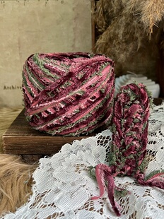 咿唔手混线-秋冬深红色系撞色油画风钩针棒针编织毛线包包编织