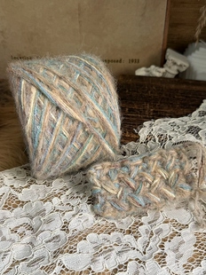 咿唔手混线-余烬/灰蓝棕色调低饱和钩针棒针编织毛线围巾帽子包包