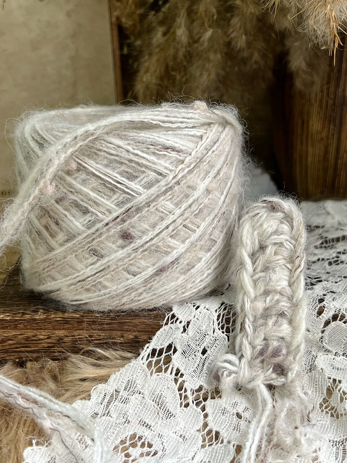 咿唔手混线-杏米白色灰棕钩针棒针编织毛线围巾帽子包包手工披肩,服饰配件/皮带/帽子/围巾,毛线,淘宝优惠券,粉丝福利购,淘宝优惠卷