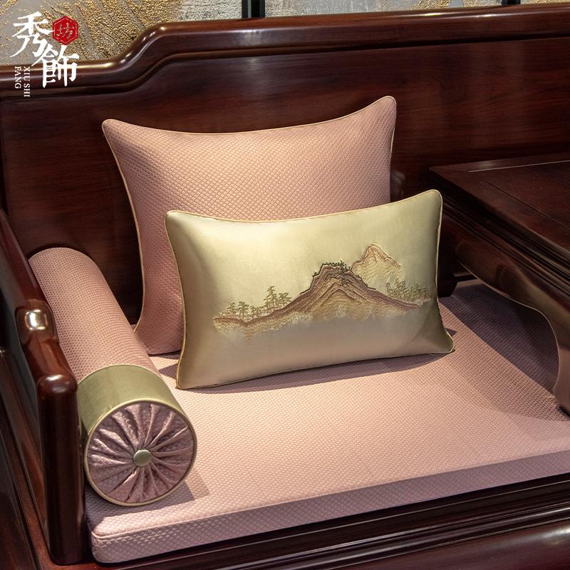 温柔乡新中式红木沙发坐垫定制