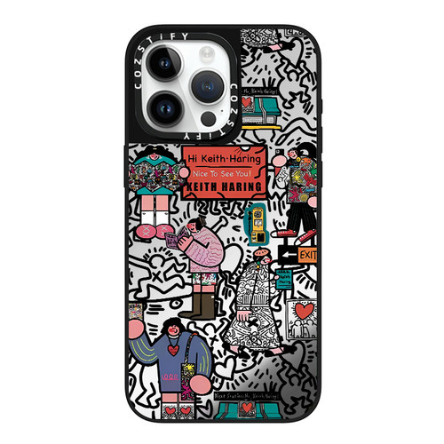 满印线条人羣适用cozstify手机壳苹果iPhone16promax手机壳15pro14磁吸13镜面12保护壳香港潮牌手机保护套