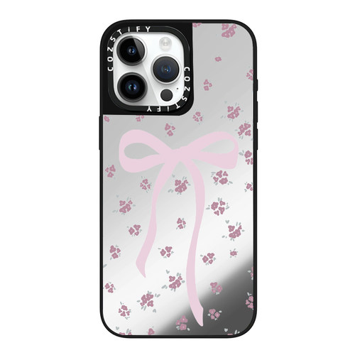 粉色蝴蝶结碎花适用cozstify手机壳苹果iPhone16promax手机壳15pro14磁吸13镜面12保护壳香港潮牌手机保护套