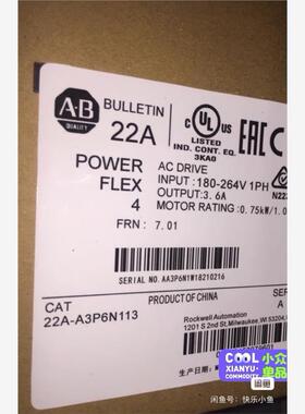 22A-A3P6N113 #PLC 变频器 标价出