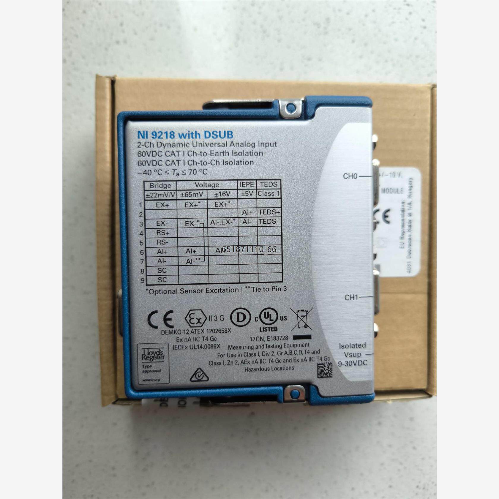 NI 9218采集模块D-SUB口783362-01全新拆包
