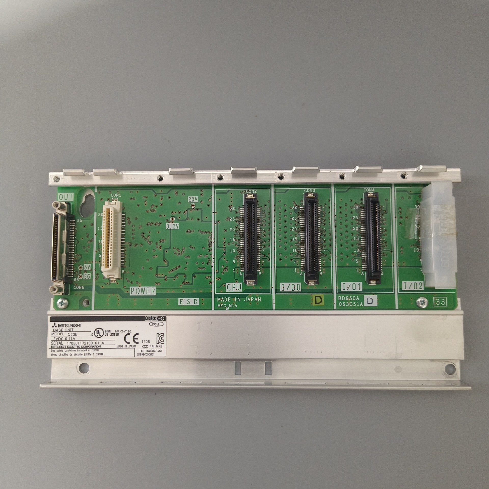 三菱Q系列基板 Q33B，拆机功能包好，成色如图 实物拍摄