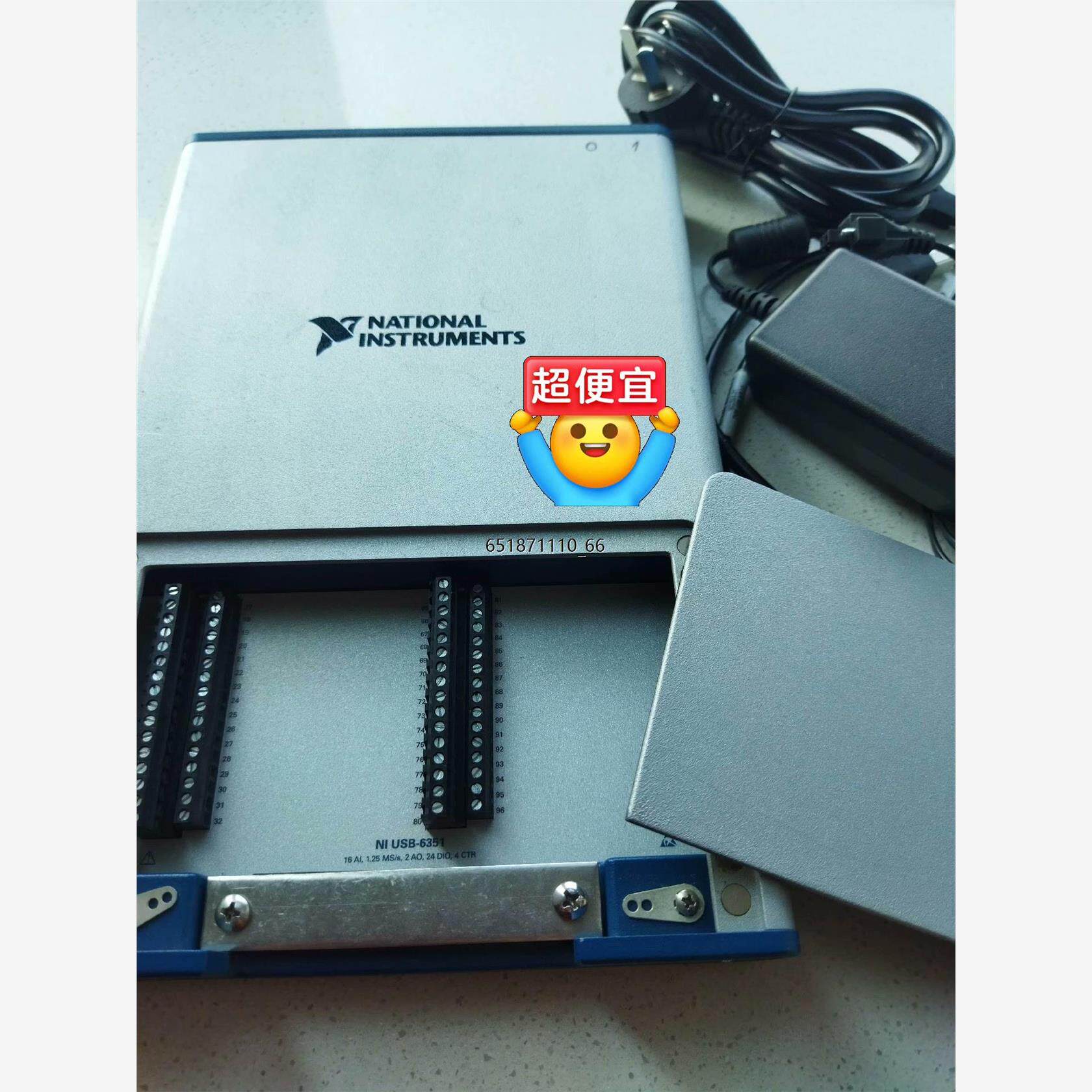 NI USB-6351数据采集卡螺栓端子口 实物图