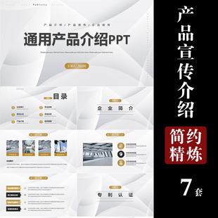 产品介绍ppt模板高级感简约商务风公司产品简介企业宣传汇报模版