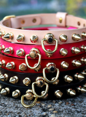 法斗狗狗铆钉项圈霸气英国斗牛犬用品狗链颈圈恶霸防咬圈脖圈项链