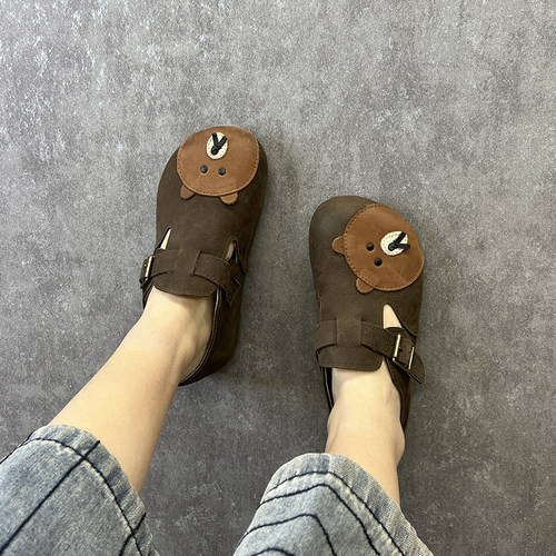 可爱小熊单鞋大头玛丽珍女鞋