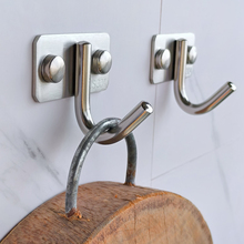 打孔固定挂钩304不锈钢厨房专用实心单个挂锅挂菜板砧板强力承重