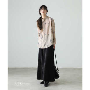 印计谷羽 丝绒提花鱼尾裙秋冬高级感包臀半身裙F967 设计师自留款