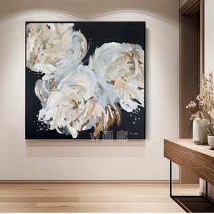 《鎏金絮语》轻奢简约风装饰画挂画奶油风客厅餐厅玄关抽象走廊