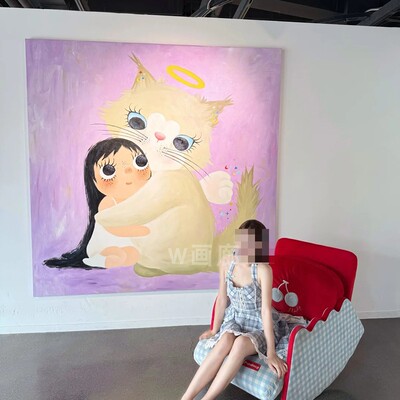 回到这儿来 可爱yuy玉小众艺术装饰画卡通可爱少女卧室挂画艺术画
