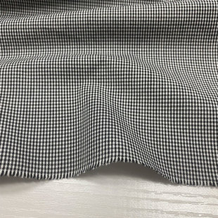进口全棉黑白灰细小格子布春夏高支纯棉柔软亲肤衬衫连衣裙裤面料