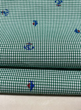 黑白全棉服装色织碎花格子布料