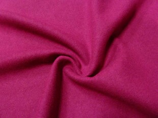 全毛麦呢麦尔登尼羊毛羊绒呢子布料玫红色秋冬大衣背心裙挺括面料